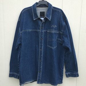 “Big and Tall” Sean John Blue Jean Shirt-Jacket